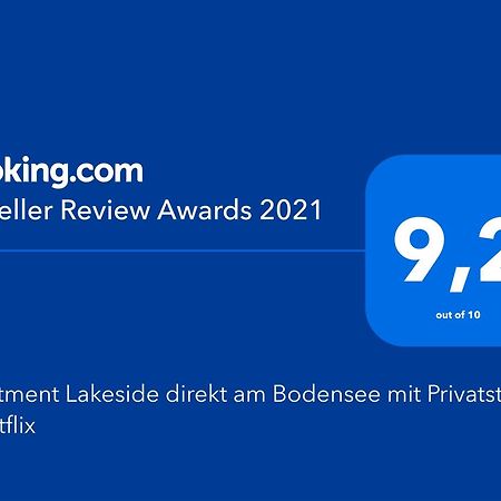 Auszeit Apartment Lakeside Mit Privatstrand Friedrichshafen Bagian luar foto