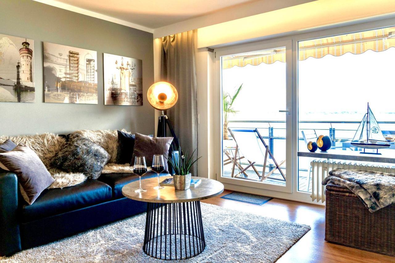 Auszeit Apartment Lakeside Mit Privatstrand Friedrichshafen Bagian luar foto